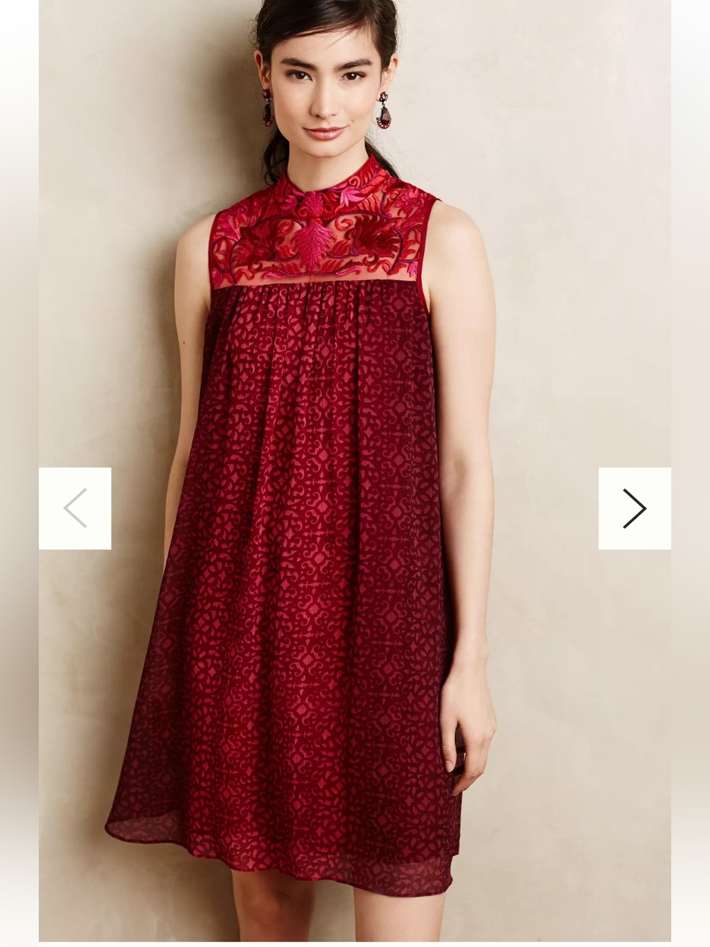 Anthropologie Niki Tlahapan Amara Swing Dress size 6